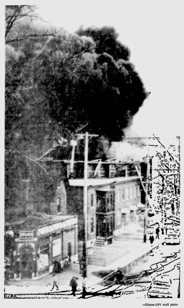 Just as a buyer had been found, fire destroyed the 67 year old building. Source: Ottawa Citizen, April 15, 1965, p. 1.